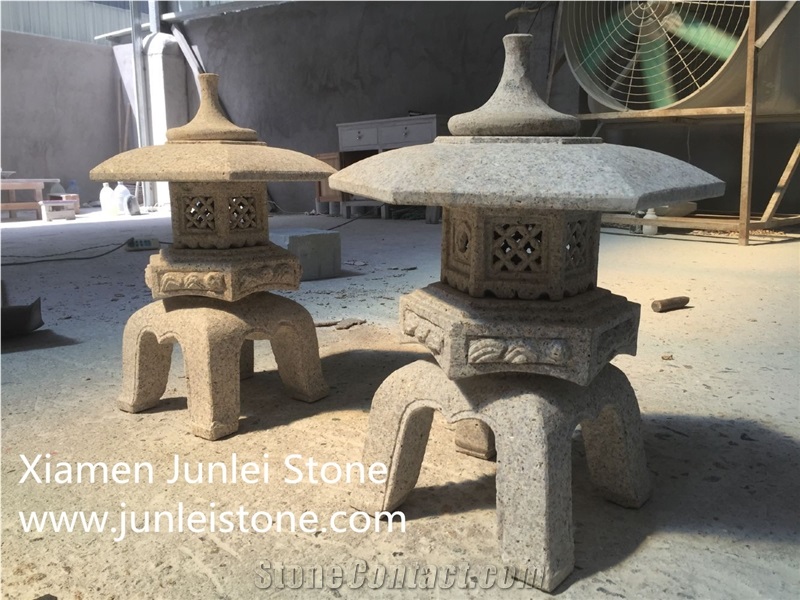 Stone Lamp/White Granite Japanese Lantern/Yellow Granite Lantern