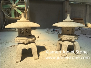 Stone Lamp/White Granite Japanese Lantern/Yellow Granite Lantern