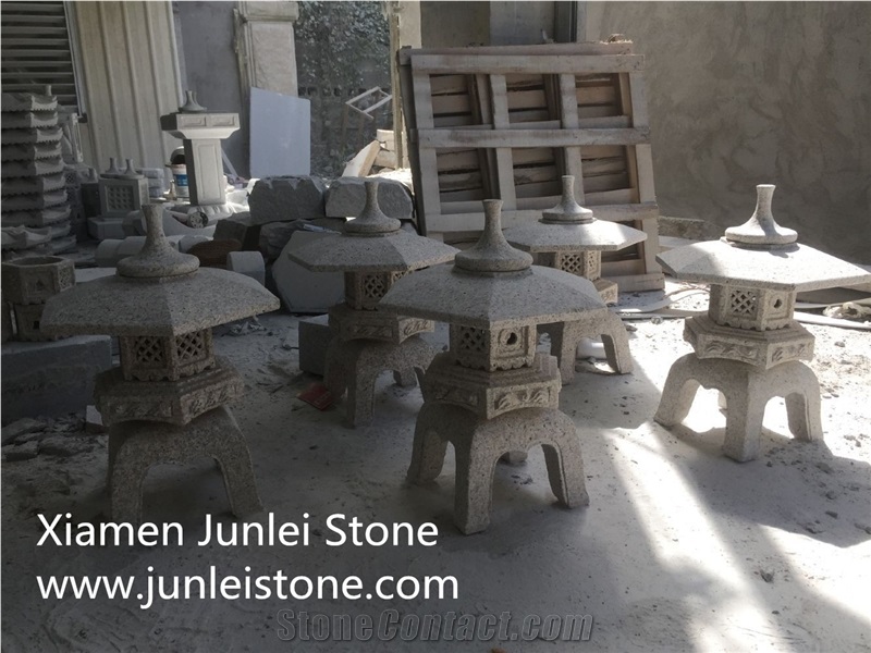 Stone Lamp/White Granite Japanese Lantern/Yellow Granite Lantern