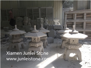 Stone Lamp/White Granite Japanese Lantern/Yellow Granite Lantern