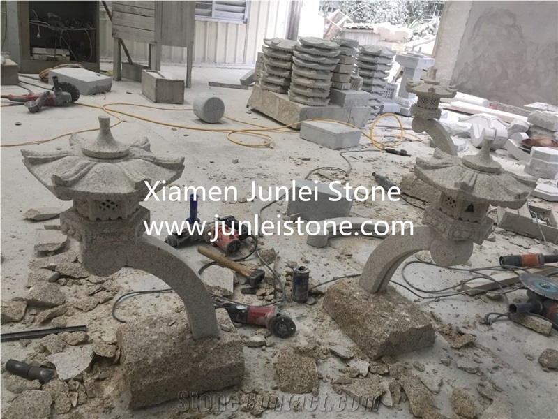 Stone Lamp/White Granite/Yellow Granite Lantern
