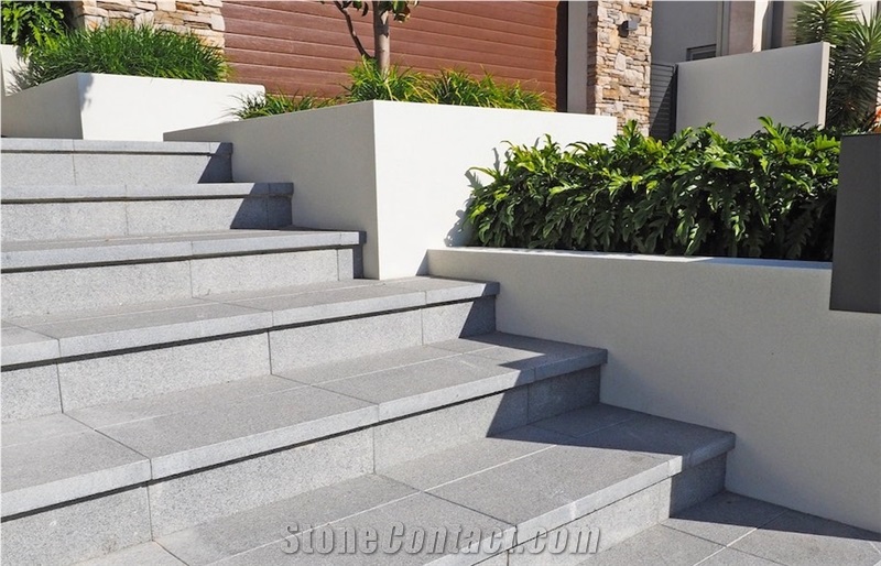 Highland Grey Granite Stair Steps, Riser
