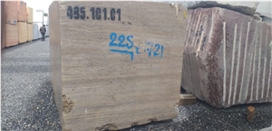 Silver Grey Travertine Block, Iran Silver Travertine