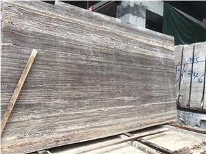 Silver Grey Travertine Block, Iran Silver Travertine