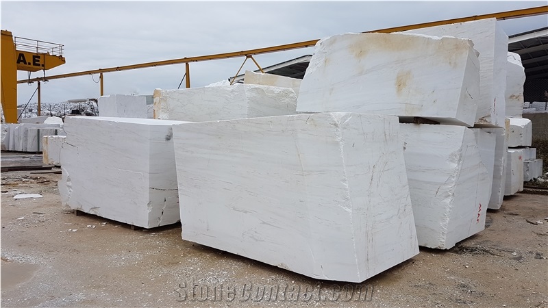 Oceanic White Marble Block, Greece White Marble
