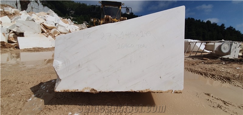 Oceanic White Marble Block, Greece White Marble