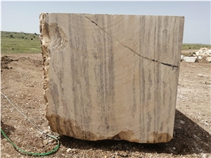 Roman Travertine Striato Light, Light Silver Travertine Blocks
