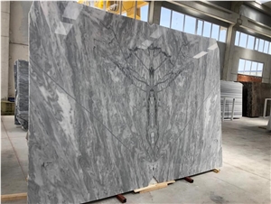 Silver Marble Lines Slabs & Tiles, Turkey Silver Marble