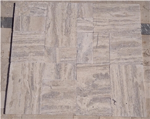 Travertino Romano Silver Tumbled Pattern