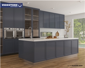 Quartz Countertop Vicostone Bc190 Sparkling White