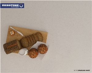 Quartz Countertop Vicostone Bc190 Sparkling White
