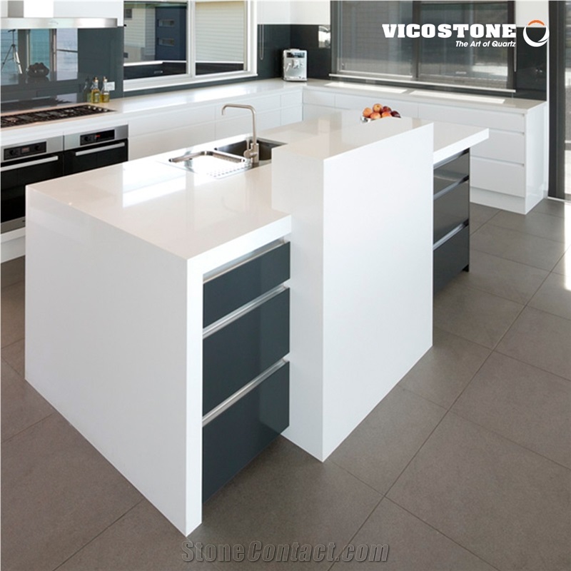 Quartz Countertop Vicostone Bq400 Silver White