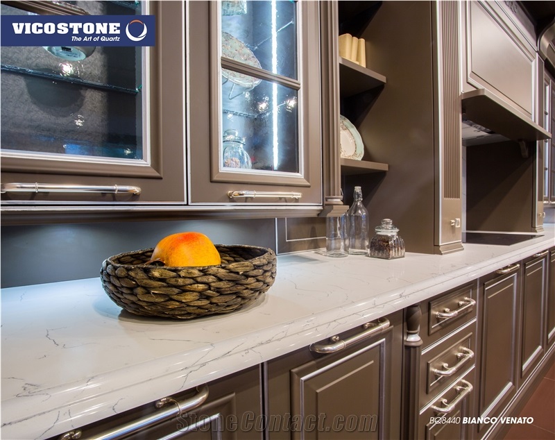 Quartz Countertop Vicostone Bq8440 Bianco Venato