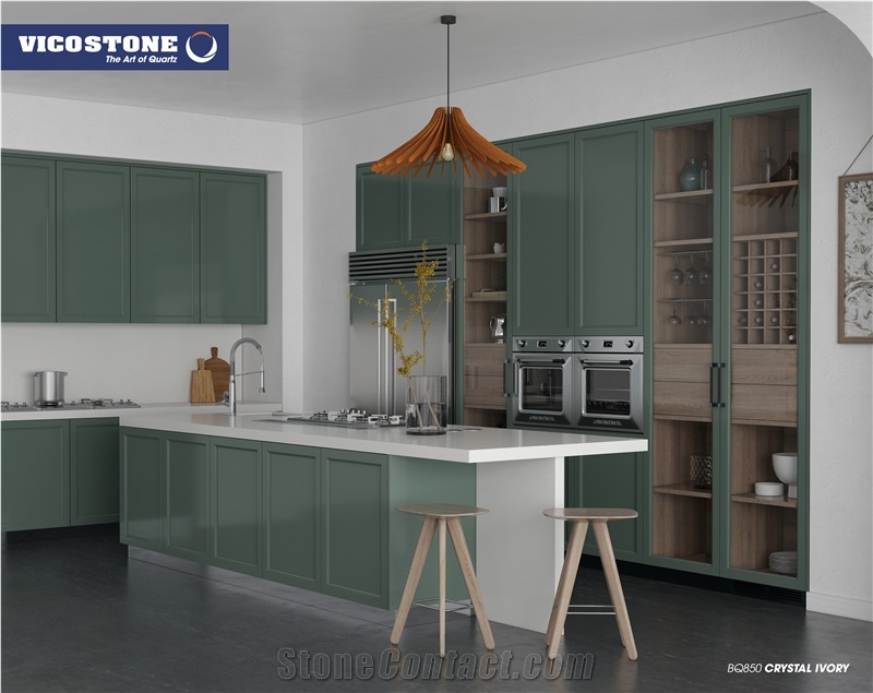 Quartz Countertop Vicostone Bq850 Crystal Ivory