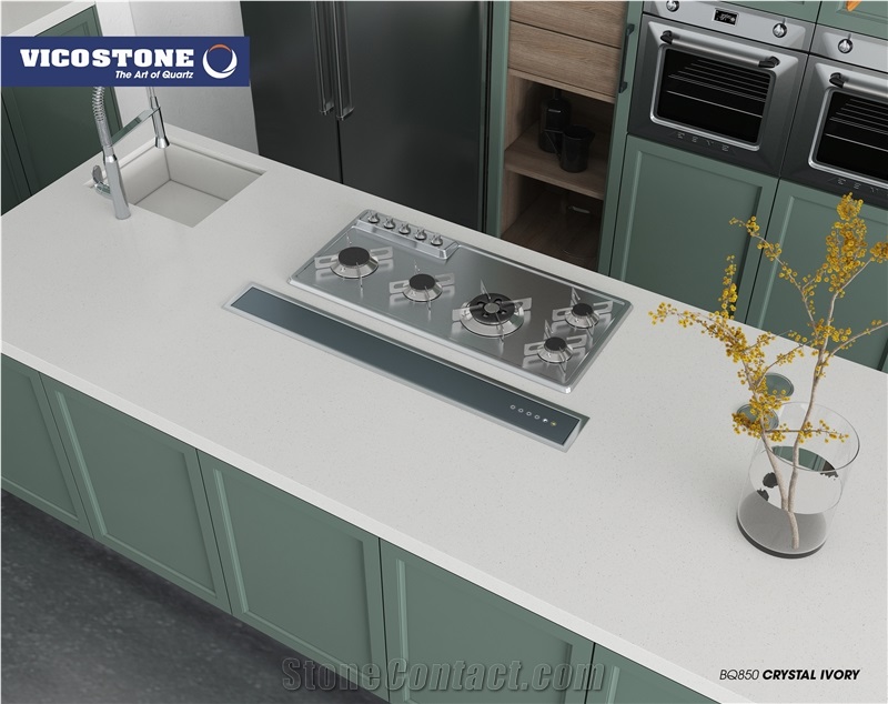 Quartz Countertop Vicostone Bq850 Crystal Ivory