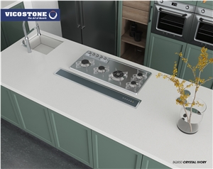 Quartz Countertop Vicostone Bq850 Crystal Ivory