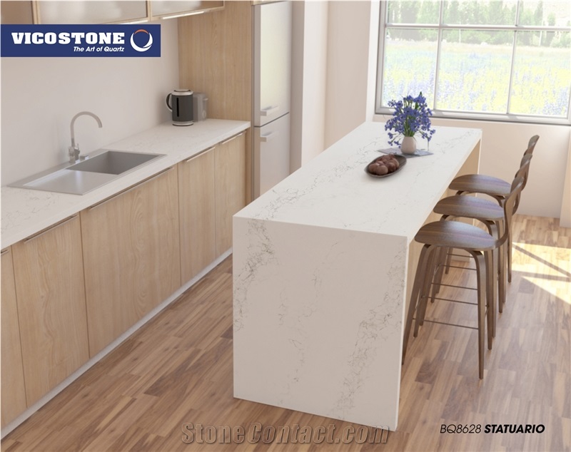 Quartz Countertop Vicostone Bq8628 Statuario