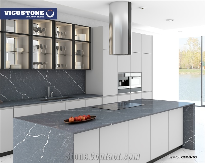 Quartz Countertop Vicostone Bq8730 Cemento