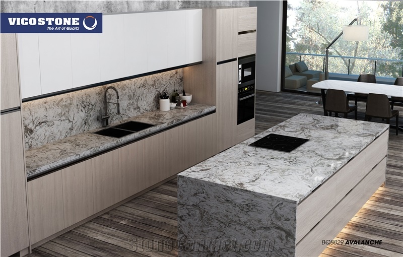 Quartz Countertop Vicostone Bq8829 Avalanche