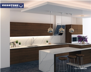 Quartz Kitchen Countertop Vicostone Bq8738 Greylac Quartz Kitchen Countertop Vicostone Bq8738 Greylac