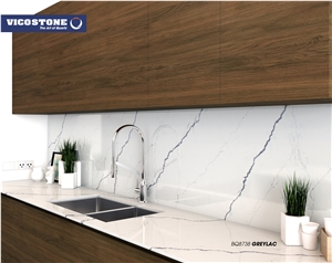 Quartz Kitchen Countertop Vicostone Bq8738 Greylac