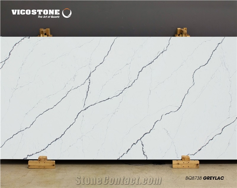 Quartz Kitchen Countertop Vicostone Bq8738 Greylac