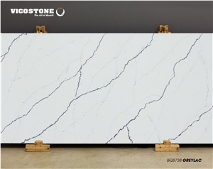 Quartz Kitchen Countertop Vicostone Bq8738 Greylac