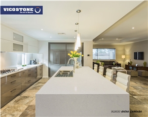 Quartz Kitchen Island Tops Vicostone Bq8530 Gioia Carrara