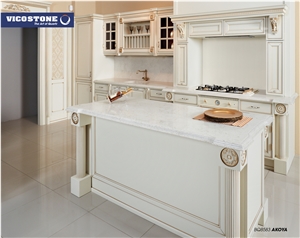 Quartz Perimeter Countertop Vicostone Bq8583 Akoya