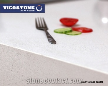 Vicostone Bq201 Milky White Quartz Slab