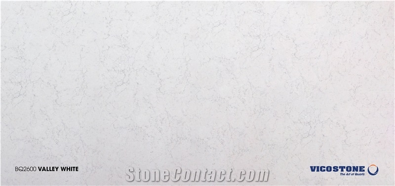 Vicostone Bq2600 Valley White Quartz Countertop