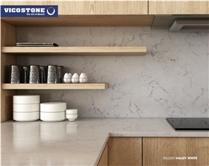 Vicostone Bq2600 Valley White Quartz Countertop