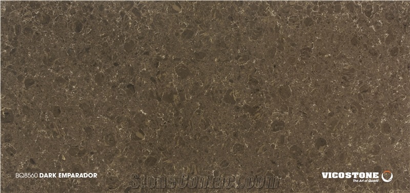 Vicostone Bq8560 Dark Emparador Quartz Countertop
