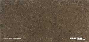 Vicostone Bq8560 Dark Emparador Quartz Countertop