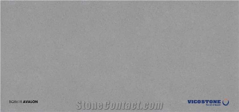Vicostone Bq8618 Avalon Grey Quartz Countertop
