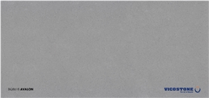 Vicostone Bq8618 Avalon Grey Quartz Countertop