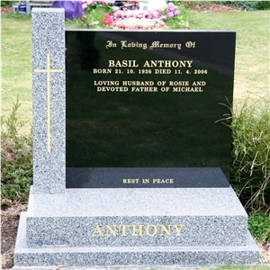 G603 Grey Granite Headstone