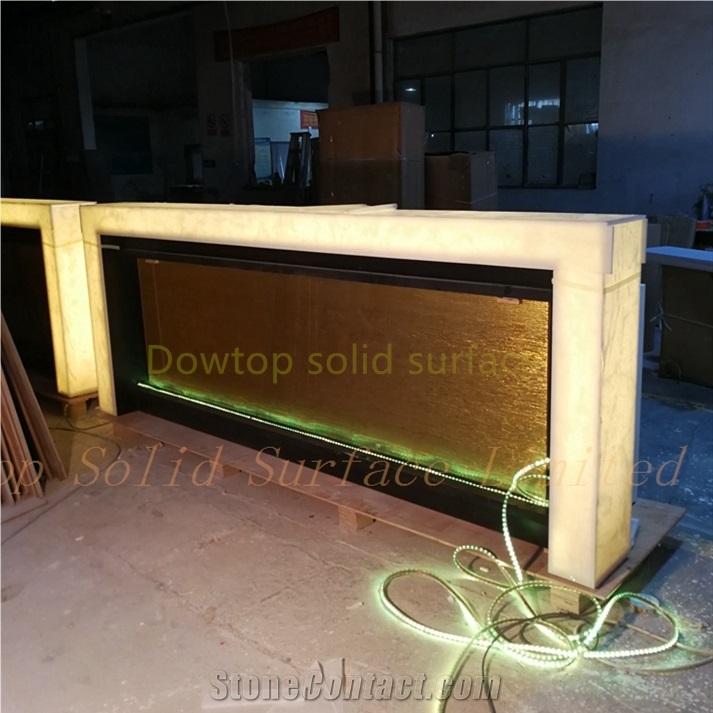 Modern Translucent Artificial Marble Bar Counter