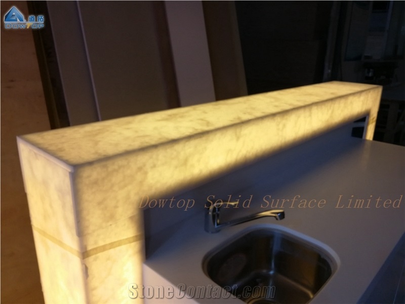 Modern Translucent Artificial Marble Bar Counter
