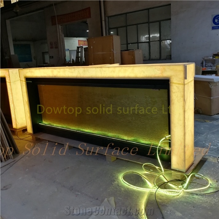 Modern Translucent Artificial Marble Bar Counter