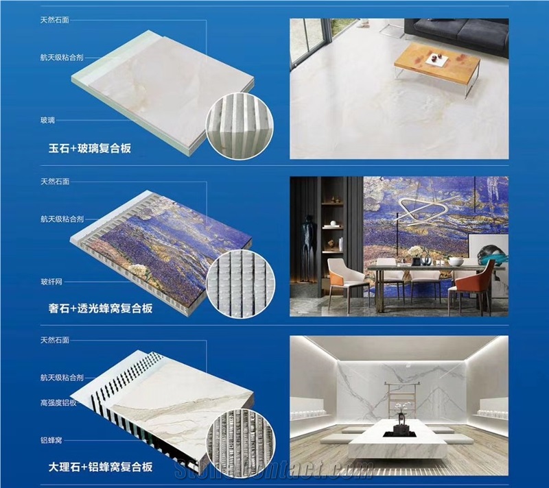 Aluminum Honeycomb Composite with Granite Slab