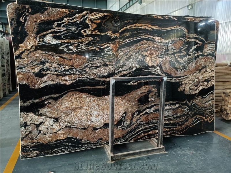 Black Fusion Granite Slab