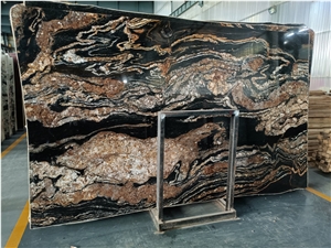 Black Fusion Granite Slab
