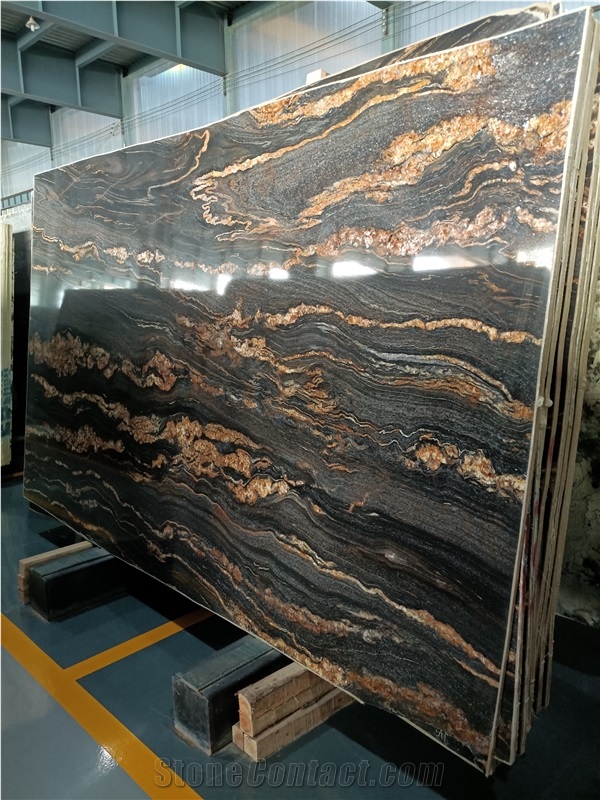 Black Fusion Granite Slab
