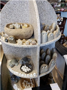 Nature Stone Owl Carving Different Styles