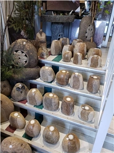 Nature Stone Owl Carving Different Styles
