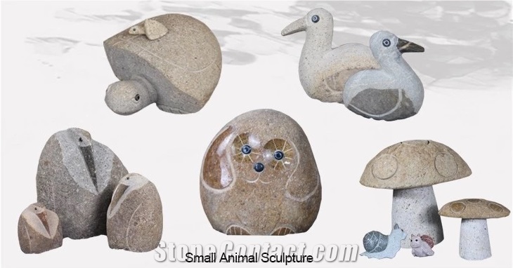 Nature Stone Owl Carving Different Styles