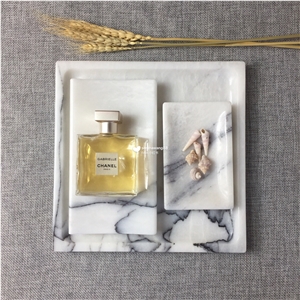 Small Size Natural Eco-Friendly Lilac Marble Tray