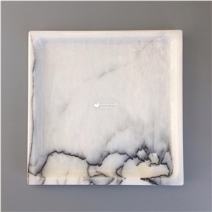 Small Size Natural Eco-Friendly Lilac Marble Tray