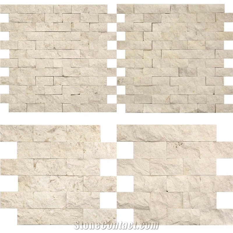 Light Beige Split Face Mosaic Tiles